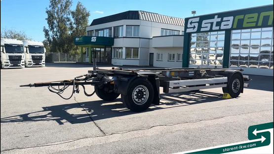 Schmitz Lafette AWF 18, BDF Wechselrahmen, Verzinkten Rahmen TÜV 02/2027 TR26273 www.starent-lkw.com