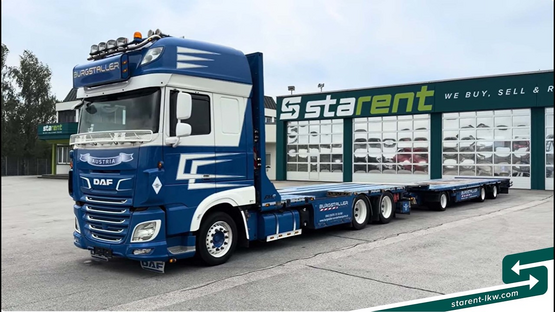 DAF XF SSC 530 FMS-Aufbau + Hangler Plateuanhänger LKW26044 www.starent-lkw.com